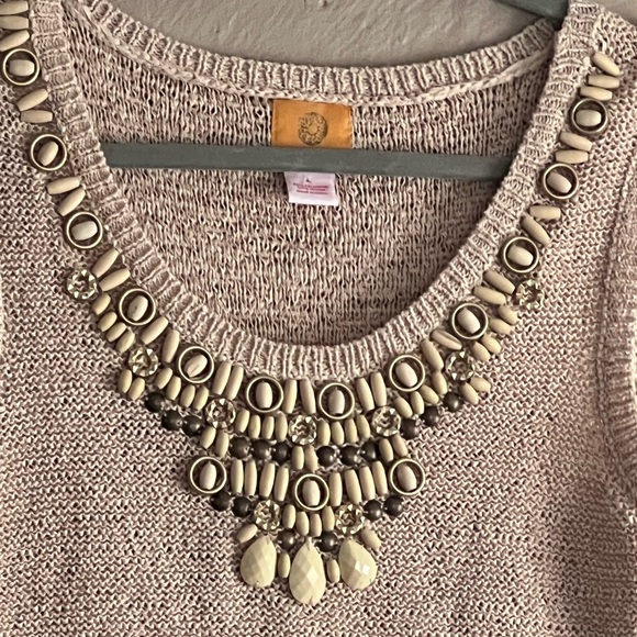 Ruby Rd. Beige Embellished Tank Top - Picture 2 of 2